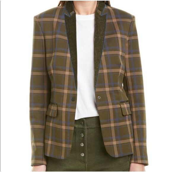 Rag & Bone Naomi Check Snap-Front Blazer size 8 worn once excellent condition - Picture 11 of 12